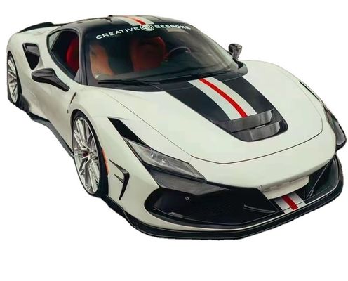Voor Ferrari F8 Carbon Fiber Body Kit F8 Upgraded KEYVANY Style Front Shovel Diffuser Spoiler Body Kit