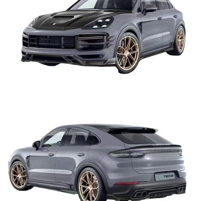 Voor Porsche Cayenne Carbon Fiber Body Kit Cayenne Carbon Fiber Front Lip Diffuser Spoiler Top Wing Hood Side Robe