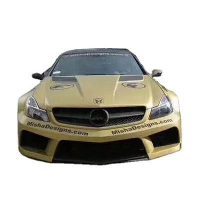 Voor Mercedes SL R230 Widebody Kit SL R230 Upgraded Misha Style Voor- en achterbumper spoiler Widebody Kit