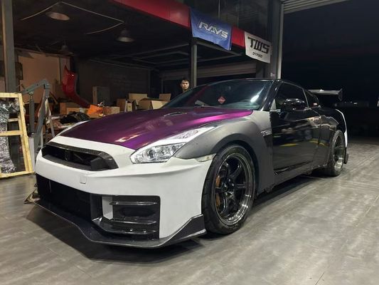 Nissan GTR Carbon fiber body Kit GTR r35 Upgraded 2024nismo stijl voor- en achterbumper spoilers motorkap schutters
