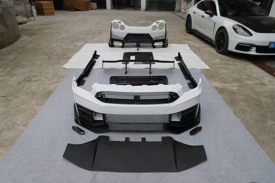 Nissan GTR Carbon fiber body Kit GTR r35 Upgraded 2024nismo stijl voor- en achterbumper spoilers motorkap schutters