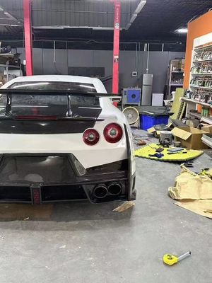 Nissan GTR Carbon fiber body Kit GTR r35 Upgraded 2024nismo stijl voor- en achterbumper spoilers motorkap schutters