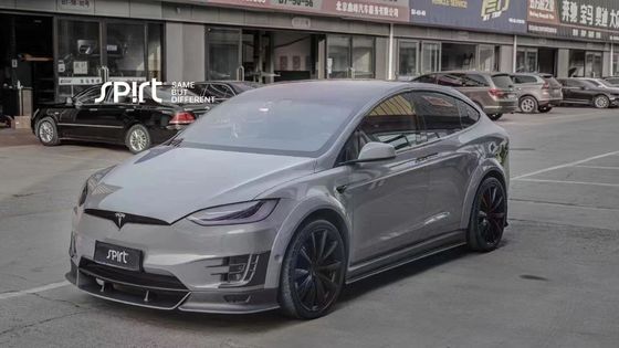 Tesla Model X Carbon Fiber Body Kit Model X Carbon Fiber voorlip diffuser Spoiler motorkap wiel boog breed lichaam kit