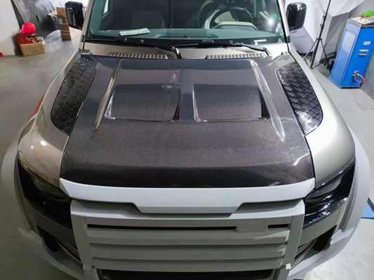 Carbon Fiber Hood voor Land Rover Defender Carbon Fiber Material Defender Verbeterde SVR Style Cover