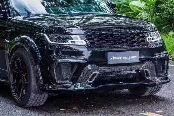 Runde ASPEC Style CF&amp; FRP Wide Body Kit Voorbumper Achterbumper Zijdekleding Fender voor Land Rover RANGE ROVE SPORT 2014-2017
