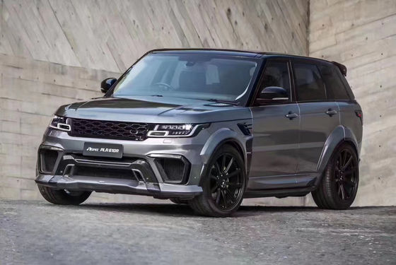 Runde ASPEC Style CF&amp; FRP Wide Body Kit Voorbumper Achterbumper Zijdekleding Fender voor Land Rover RANGE ROVE SPORT 2014-2017