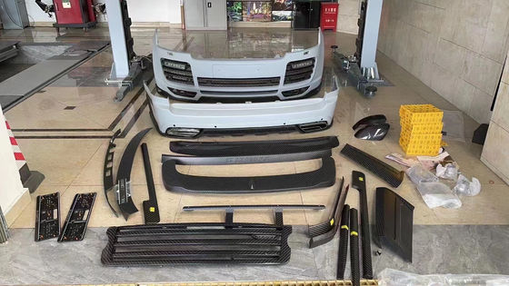 Zwarte Range Rover bodykits 240mm Carbon Fiber Widebody Kit 2019-