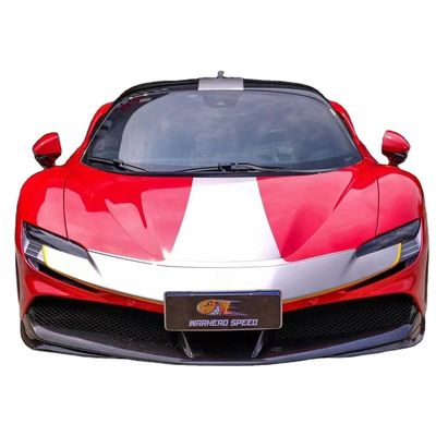 Voor Ferrari SF90 Dry Carbon Fiber Body Kit SF90 OEM Style Carbon Fiber Front Lip Diffuser Spoiler Side Skirt