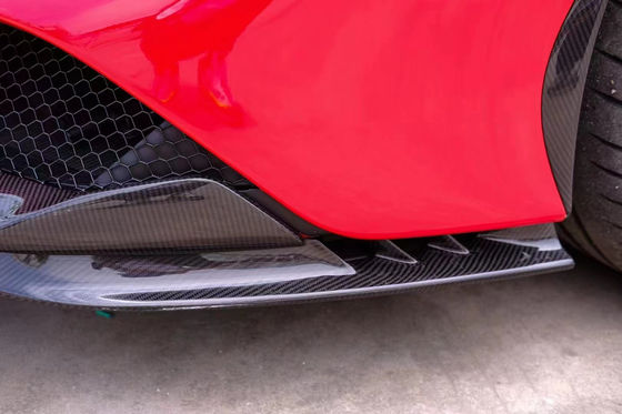 Voor Ferrari SF90 Dry Carbon Fiber Body Kit SF90 OEM Style Carbon Fiber Front Lip Diffuser Spoiler Side Skirt