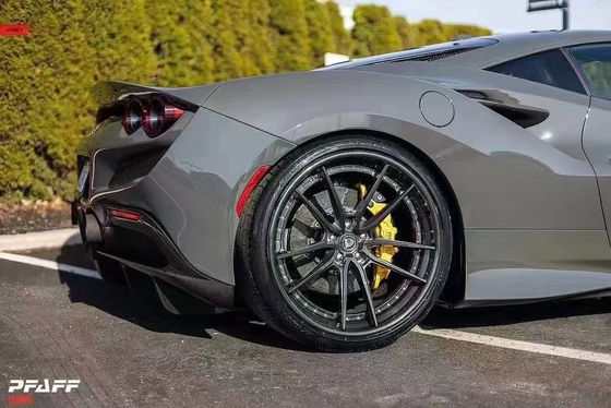 Novit Style Carbon Fiber Body Kit voor Ferrari F8 Carbon Fiber Body Kit Voorkop Schaaf Achter Diffuser Spoiler
