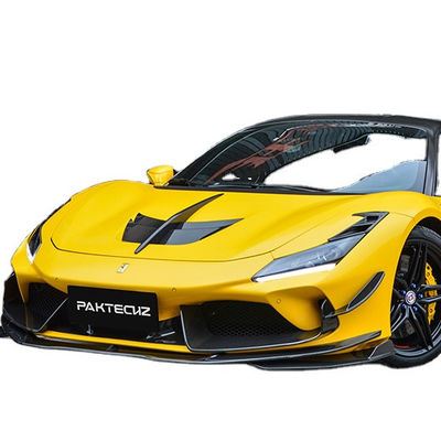 Paktechz Style Carbon Fiber Kit voor Ferrari F8 Carbon Fiber Body Kit Voorkop Schaaf Achter Diffuser Spoiler