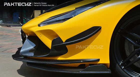 Paktechz Style Carbon Fiber Kit voor Ferrari F8 Carbon Fiber Body Kit Voorkop Schaaf Achter Diffuser Spoiler