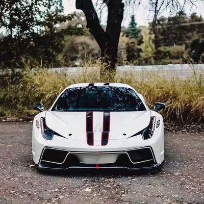 Voor Ferrari 458 Carbon Fiber Body Kit 458 Upgraded VORS Style Voor- en achterbumper spoiler zijkant rok body kit