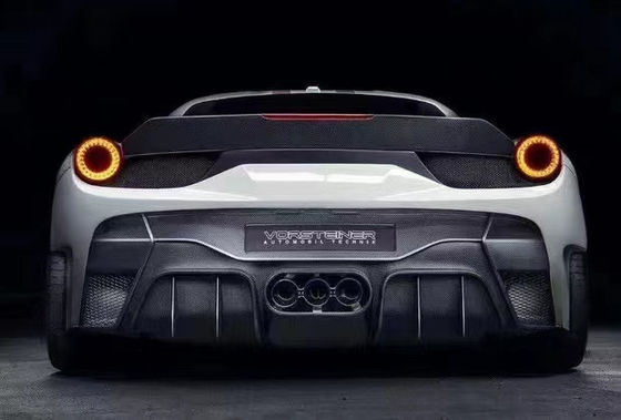 Voor Ferrari 458 Carbon Fiber Body Kit 458 Upgraded VORS Style Voor- en achterbumper spoiler zijkant rok body kit