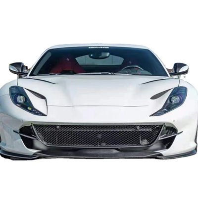 Droge koolstofvezel voor Ferrari 812 Carbon Fiber Body Kit 812 Upgraded Nivic Style Front Lip Diffuser Spoiler Hood