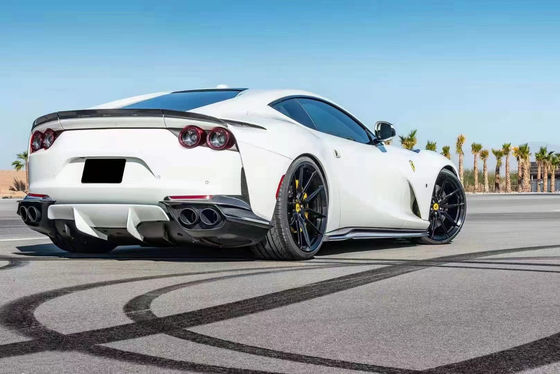 Droge koolstofvezel voor Ferrari 812 Carbon Fiber Body Kit 812 Upgraded Nivic Style Front Lip Diffuser Spoiler Hood