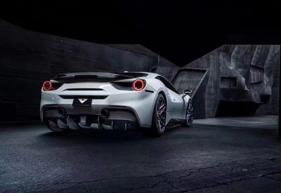 Voor Ferrari 488 Carbon Fiber Body Kit 488 Upgraded Vors Style Carbon Fiber Front Lip Diffuser Spoiler Body Kit