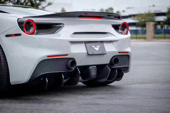 Voor Ferrari 488 Carbon Fiber Body Kit 488 Upgraded Vors Style Carbon Fiber Front Lip Diffuser Spoiler Body Kit