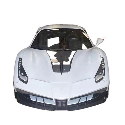 Voor Ferrari 488 Carbon Fiber Body Kit 488 Upgraded Misha Style Voor- en achterbumper Spoiler Hood Carbon Fiber Body Kit