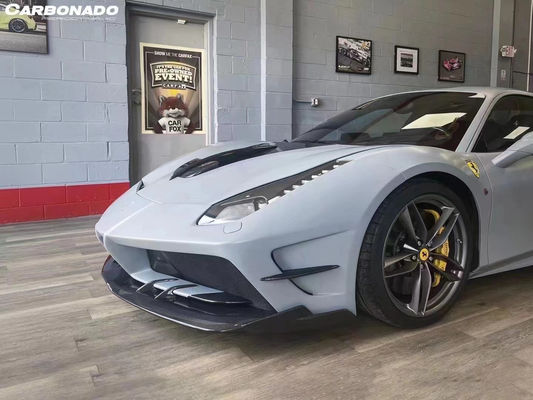 Voor Ferrari 488 Carbon Fiber Body Kit 488 Upgraded Misha Style Voor- en achterbumper Spoiler Hood Carbon Fiber Body Kit