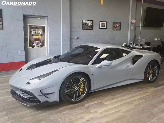 Voor Ferrari 488 Carbon Fiber Body Kit 488 Upgraded Misha Style Voor- en achterbumper Spoiler Hood Carbon Fiber Body Kit