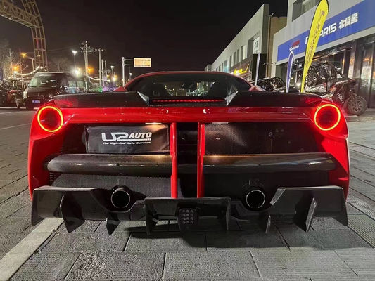 Voor Ferrari 488 Carbon Fiber Body Kit 488 Upgraded Misha Style Voor- en achterbumper Spoiler Hood Carbon Fiber Body Kit