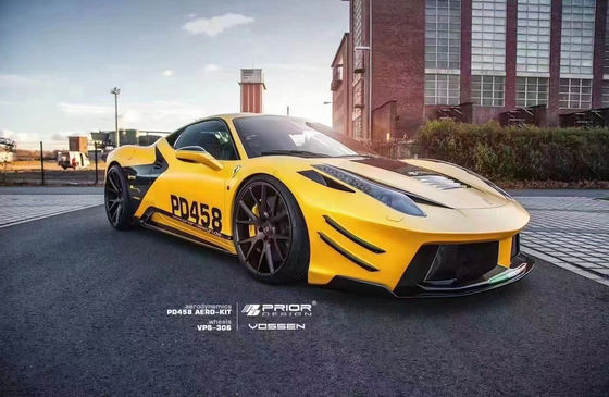 Voor Ferrari 458 Carbon Fiber Body Kit 458 Upgraded PD Style Voor- en achterbumper spoiler hood body kit