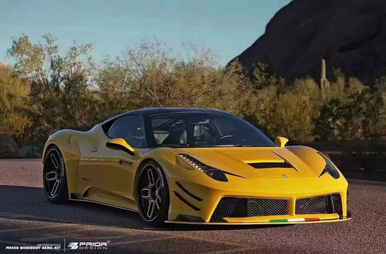 Voor Ferrari 458 Carbon Fiber Body Kit 458 Upgraded PD Style Voor- en achterbumper spoiler hood body kit
