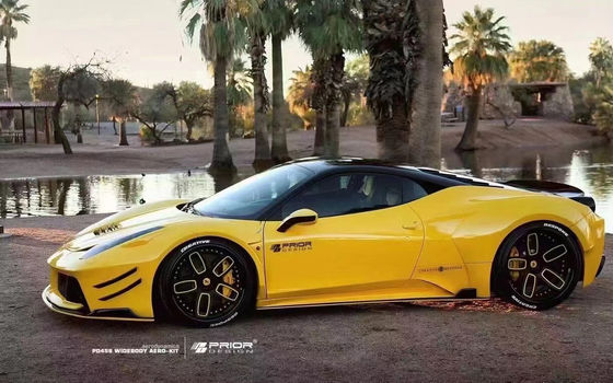 Voor Ferrari 458 Carbon Fiber Body Kit 458 Upgraded PD Style Voor- en achterbumper spoiler hood body kit
