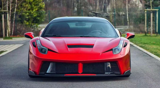 Voor Ferrari 458 Carbon Fiber Body Kit 458 Upgraded PD Style Voor- en achterbumper spoiler hood body kit