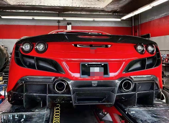 Voor Ferrari F8 Carbon Fiber Body Kit F8 Upgraded KEYVANY Style Front Shovel Diffuser Spoiler Body Kit