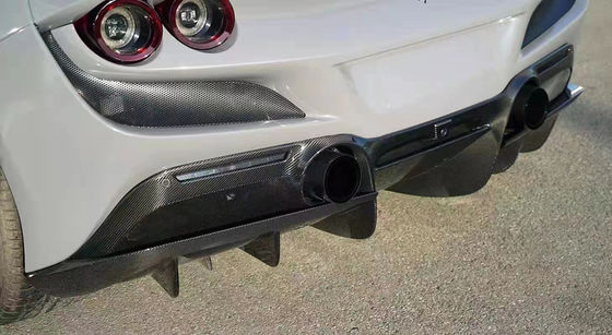 Autoonderdelen voor Ferrari F8 Carbon Fiber Body Kit F8 Upgrade Novi Style Diffuser Carbon Fiber Diffuser
