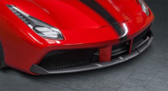 Voor Ferrari 488 Carbon Fiber Body Kit 488 Capristo Style Carbon Fiber Front Lip Diffuser Spoiler