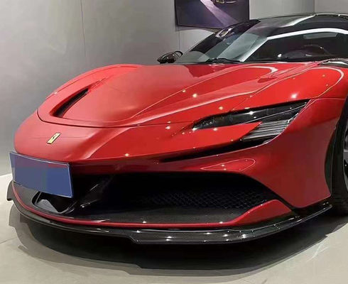 Voor Ferrari SF90 Droog Koolstofvezel Body Kit SF90 RH Style Koolstofvezel Voorlippen Diffuser Spoiler Zijdekleding Body Kit