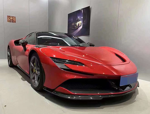 Voor Ferrari SF90 Droog Koolstofvezel Body Kit SF90 RH Style Koolstofvezel Voorlippen Diffuser Spoiler Zijdekleding Body Kit