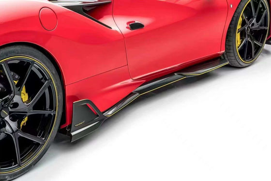 Autoonderdelen voor Ferrari F8 Carbon Fiber Body Kit F8 Upgrade MSY Style Front Schaaf Diffuser Spoiler Side Roek Body Kit