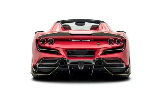 Autoonderdelen voor Ferrari F8 Carbon Fiber Body Kit F8 Upgrade MSY Style Front Schaaf Diffuser Spoiler Side Roek Body Kit