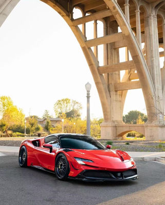 Voor Ferrari SF90 Carbon Fiber Body Kit SF90 Upgrade RYFT Style Jump Down Front Lip Diffuser Spoiler Body Kit