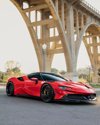 Voor Ferrari SF90 Carbon Fiber Body Kit SF90 Upgrade RYFT Style Jump Down Front Lip Diffuser Spoiler Body Kit