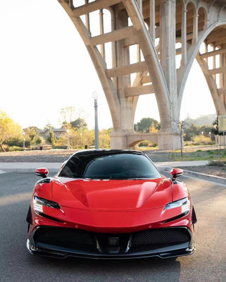 Voor Ferrari SF90 Carbon Fiber Body Kit SF90 Upgrade RYFT Style Jump Down Front Lip Diffuser Spoiler Body Kit