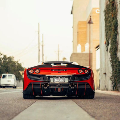 240 x 80 x 50 mm Ferrari Body Kit KEYV Style Front Splitter Diffuser Carbon Fiber