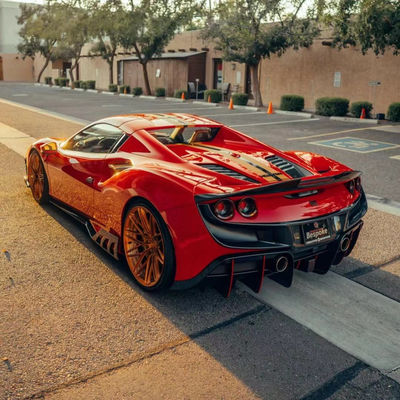 240 x 80 x 50 mm Ferrari Body Kit KEYV Style Front Splitter Diffuser Carbon Fiber