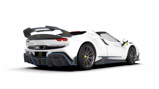 296GTB Ferrari Kit Car Body 2021 Droog Carbon Fiber Front Lip Car Front Bumper Diffuser