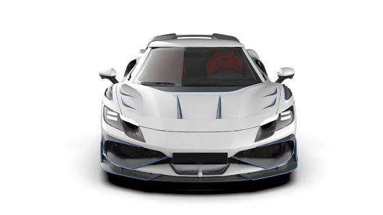 296GTB Ferrari Kit Car Body 2021 Droog Carbon Fiber Front Lip Car Front Bumper Diffuser