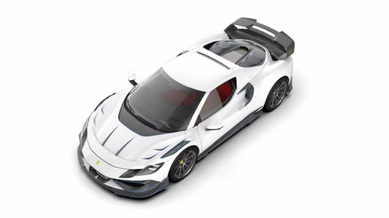 296GTB Ferrari Kit Car Body 2021 Droog Carbon Fiber Front Lip Car Front Bumper Diffuser