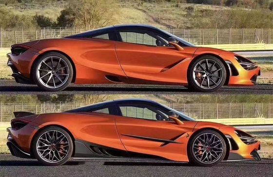 Carbon Fiber Carbon Fiber Body Kit voor McLaren 720S 720 Upgraded TOPCAR Style Voorkop Schaaf Achter Diffuser Spoiler Cover