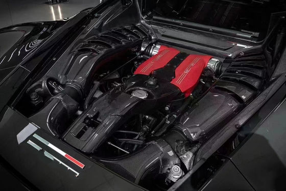 488 Ferrari Body Kit Droog Carbon Fiber Engine Shield OEM Carbon Fiber Olie Cap