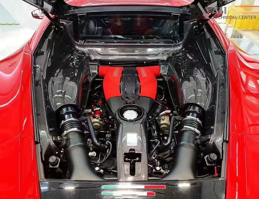 488 Ferrari Body Kit Droog Carbon Fiber Engine Shield OEM Carbon Fiber Olie Cap
