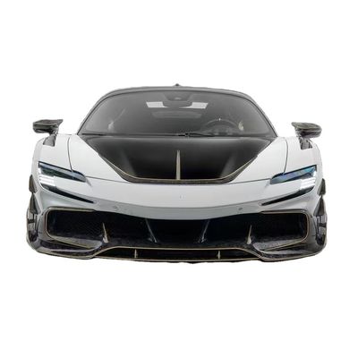 SF90 Ferrari Body Kit MSY Style Carbon Fiber Achterste Bumper Lip Spoiler Zijdekleding
