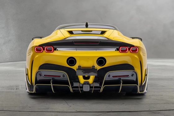 SF90 Ferrari Body Kit MSY Style Carbon Fiber Achterste Bumper Lip Spoiler Zijdekleding